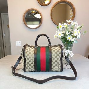 Gucci GG Logo Supreme Boston Bag Shoulder Bag Crossbody